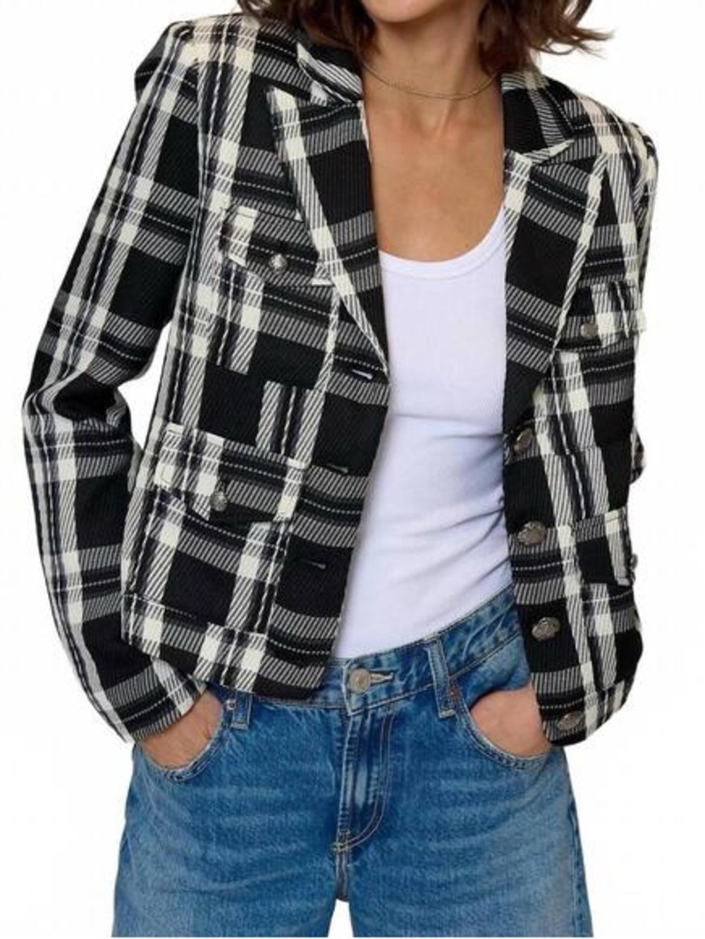 Central Park West Plaid Jacket
